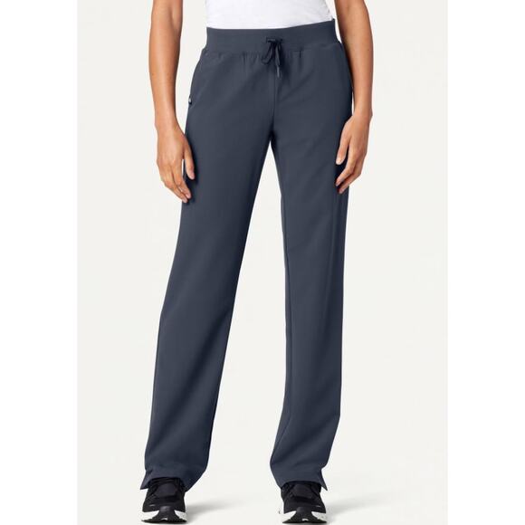 Jaanuu Women's Carbon Gray Xenos Essential Knit-Waist Scrub Pant - Size XS - Picture 1 of 8